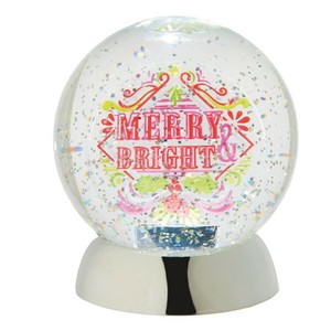フラッシングライトスノードーム Merry & Bright <クリスマス> SALE!