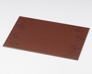 Echizen Hibiscus Place Mat Russet Echizen Lacquerware Wooden Tray Tray Made in Japan