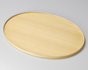 Wooden Echizen Plain Wood 1 4 Oval Tray Echizen Lacquerware Wooden Tray Made in Japan