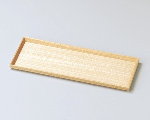 Wooden Echizen Plain Wood Moka Star Echizen Lacquerware Wooden Tray Made in Japan