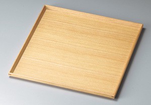 Wooden Echizen Plain Wood 10 SquareTray Echizen Lacquerware Wooden Tray Made in Japan