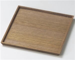 Wooden Echizen Walnut 8 5 SquareTray Echizen Lacquerware Wooden Tray Zen Made in Japan