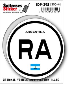 IDP-29S/アルゼンチン(ARGENTINA)/国際識別記号ステッカー/スーツケースステッカー　機材ケースにも！