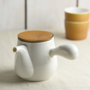 Miyama bico One Hand Japanese Tea Pot Caramel Brown MINO Ware