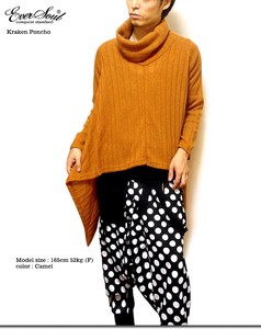 Sweater/Knitwear Poncho Turtle Neck 8/10 length