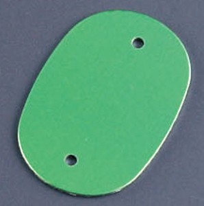 オオイ金属　カラーネームプレート　小判型　378−B