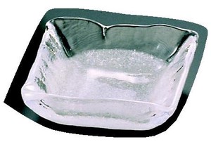 吉沼硝子　硝子和食器　白雪6　角鉢（小）