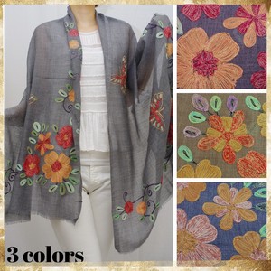 Silk Wool Fabric Embroidery Silk Wool Various Color Embroidery Shawl Scarf 1 93