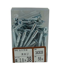WAKAI(若井産業) 3A-3838 ユニクロ木ネジ皿 3.8X38 3A3838 1パック30本入