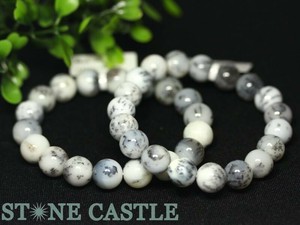 ☆高品質☆【天然石ブレスレット】デンドリチックオパール (3A) (約10〜10.5mm) (鑑別済) 【天然石】