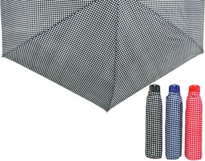 雨伞 折叠 轻量 小方格图案 50cm