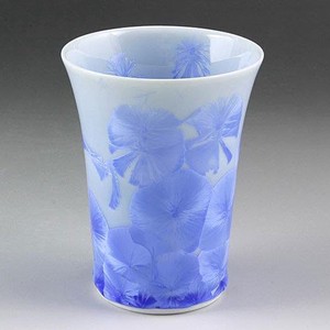 【京焼・清水焼】 花結晶 ＜フリーカップ/青＞