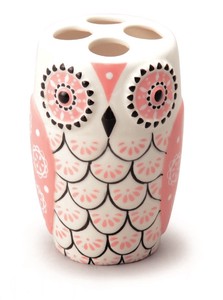 Rest Owl Toothbrush Stand Pink