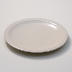 【信楽焼】白粉引平ぶち　大皿