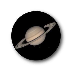 惑星缶バッジ CBWS-08 土星 Saturn サターン（32mm）