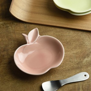美浓烧 大餐盘/中餐盘 苹果 粉色 深山 西式餐具 日本制造
