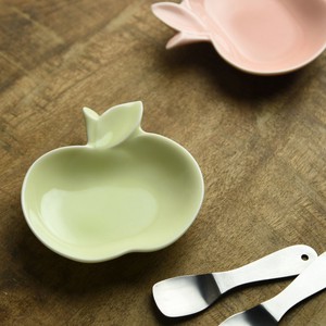 Mino ware Main Plate Apple Miyama Green Made in Japan