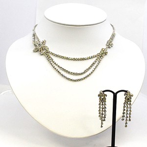 银链（水钻） 项链 礼盒/礼品套装 条纹/线条 水晶