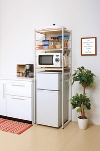 【新生活応援キャンペーン】◎直送可◎冷蔵庫ラック キッチン収納 冷蔵庫上のスペースを有効活用 RZR4518