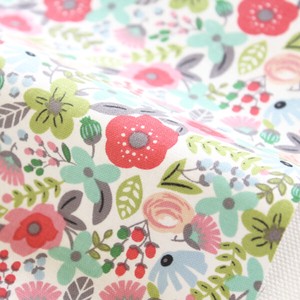 Fabric Cotton Earl Grey Flower Design Fabric 1m Unit Cut Sales