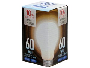 【白熱電球】ホワイトシリカ電球60w