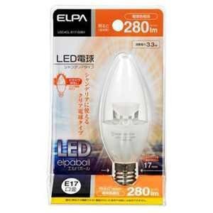ELPA LED電球 シャンデリア球形 280lm（クリア・電球色相当）elpaball LDC4CL-E17-G351