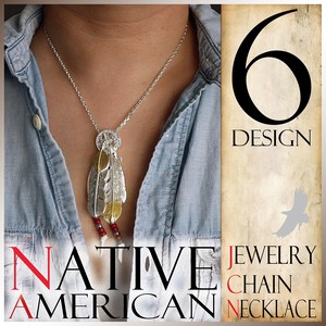 Native American Feather Necklace Chain Type Men's Surf Accessory