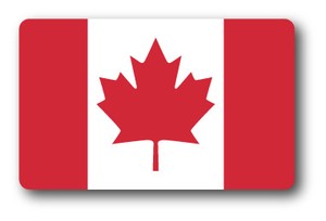 SK-214 国旗ステッカー カナダ（CANADA） 国旗100円ステッカー スーツケースステッカー