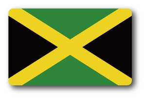 SK-215 国旗ステッカー ジャマイカ（JAMAICA） 国旗100円ステッカー スーツケースステッカー