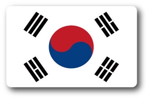 SK-221 国旗ステッカー 韓国（KOREA） 国旗100円ステッカー スーツケースステッカー