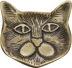 Brass Face Tray Cat