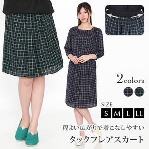 Skirt Flare Bottoms Check L Ladies'
