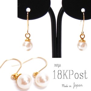 4 mm Pearl Falling Pierced Earring JAPAN 18 18