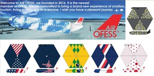 『AIR OFESS（エア オフェス）』飛行機型・国旗柄の折りたたみ傘〜！！