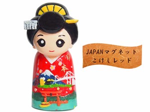 ご当地マグネット　こけしレッド◆外国人観光客向け.お土産.新柄◆
