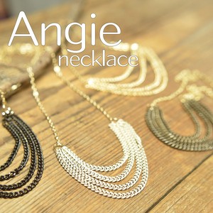 NEW【Angie】4色展開。4連チェーンゴールド ネックレス！シンプル＆フェミニン！