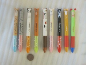 Ballpoint Pen Frog Cat Dog 2-colors Made in Japan