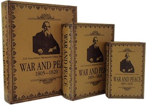 【送料無料】ブックボックス/『WAR AND PEACE』ブック型収納ボックス/小物入れ/インテリア雑貨