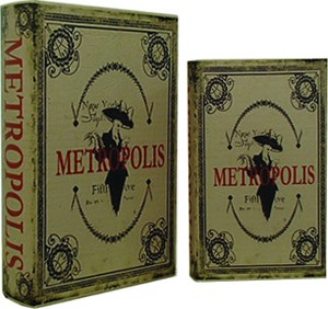 【送料無料】ブックボックス『METROPOLIS』ブック型収納ボックス/小物入れ/インテリア雑貨/アパレル店舗