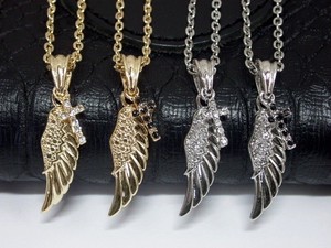 Rhinestone Necklace/Pendant Necklace Feather