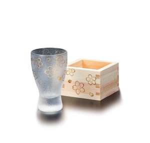 日本製 プレミアム桜枡酒グラス 6603
