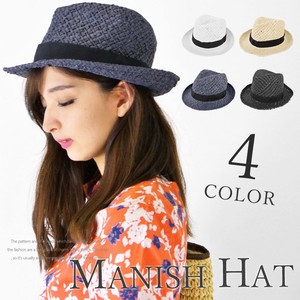 Hat Mannish Hat Straw Hat S/S Ladies Men's Straw Hat