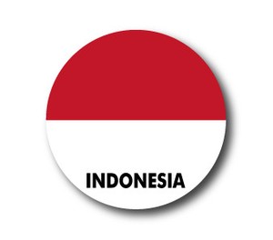 国旗缶バッジNO. CBFG-026　INDONESIA（インドネシア）
