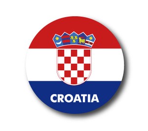 国旗缶バッジNO. CBFG-032　CROATIA（クロアチア）