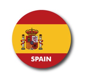 国旗缶バッジNO. CBFG-037　SPAIN（スペイン）