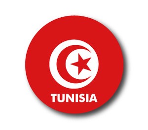 国旗缶バッジNO. CBFG-039　TUNISIA（チュニジア）