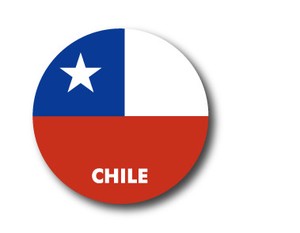 国旗缶バッジNO. CBFG-041　CHILE（チリ）