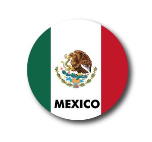 国旗缶バッジNO. CBFG-054　MEXICO（メキシコ）
