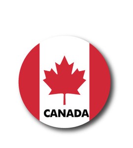 国旗缶バッジNO. CBFG-069　CANADA（カナダ）