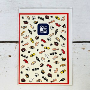 カード　多目的　寿司イラスト